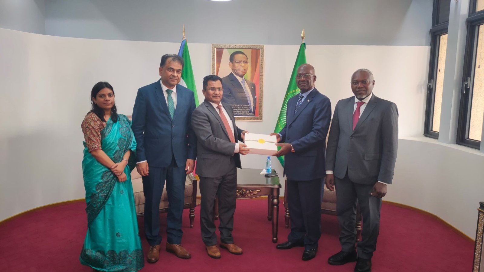 Shri Sevala Naik Mude, Additional Secretary (Central & West Africa) paid a courtesy call on H.E. Mr. Marcos Mba Ondo, Minister Delegate of Ministry of Foreign Affairs, International Cooperation and Diaspora during his visit to Equatorial Guinea.