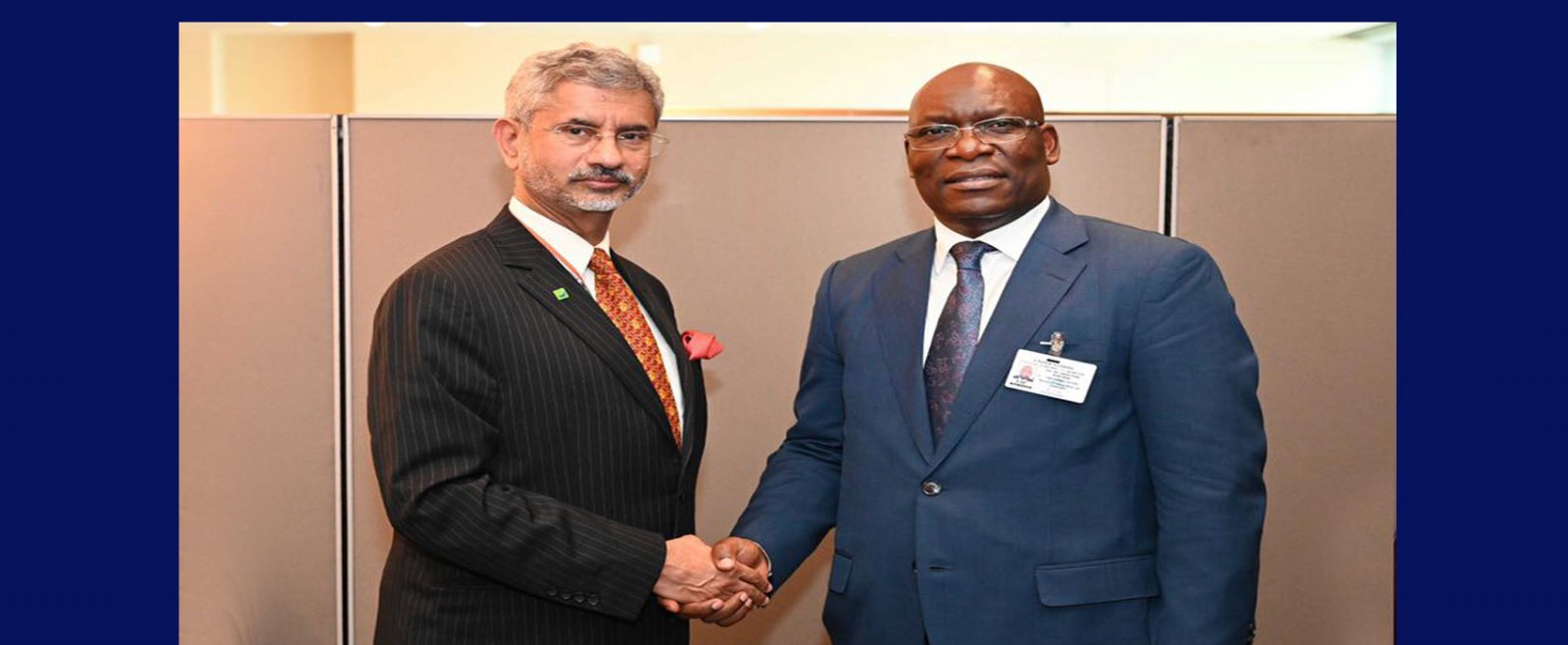 External Afairs Minister meets Simeón Oyono Esono Angue, Minister of Foreign Affairs and Cooperation Equatorial Guinea on the sidelines of UNGA