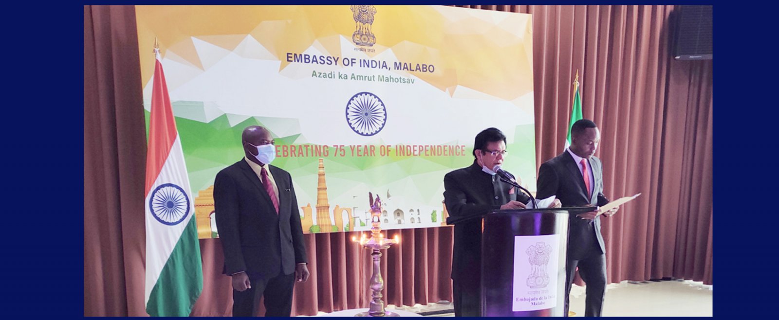 Ambassador delivering his address during Republic Day Reception