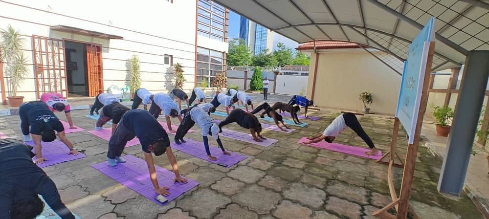 In commemoration of the 77th Foundation Day of ICCR and in the run up to the 12th IDY, 2026, a Yoga Session was organized with participation of members of Indian Diaspora and friends of India on April 09, 2026 at the Embassy of India, Malabo.