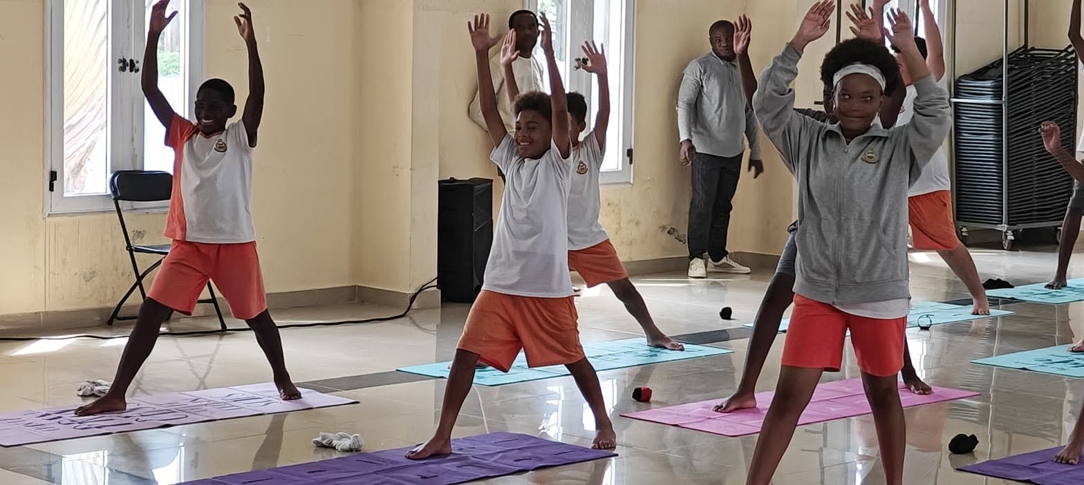 A guided Yoga Session was organized on May 20, 2026 in the Maria Cano Colegio to promote the Yoga on the occasion of 12th IDY, 2026