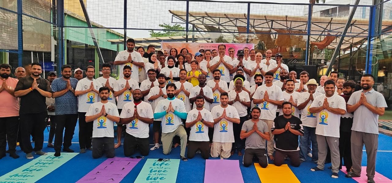 Embassy of India, Malabo organized a Special Yoga Session in celebration of 12th International Day of Yoga  in Bata on 14 June, 2026