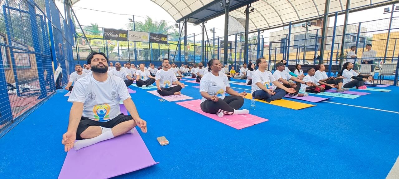 Embassy of India, Malabo organized a Special Yoga Session in celebration of 12th International Day of Yoga  in Bata on 14 June, 2026