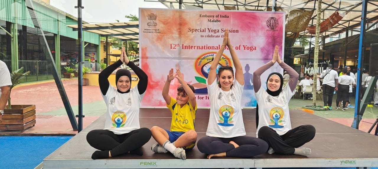 Embassy of India, Malabo organized a Special Yoga Session in celebration of 12th International Day of Yoga  in Bata on 14 June, 2026