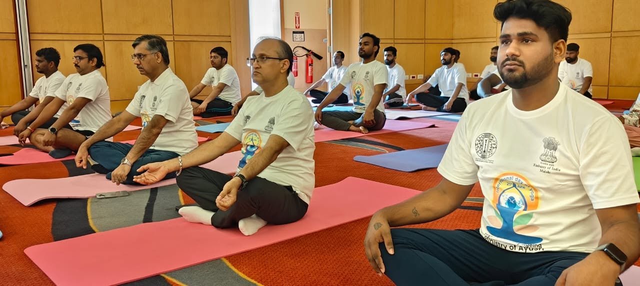 Embassy of India, Malabo celebrated the 12th International Day of Yoga at Bisila Palace, Malabo on 21 June, 2026 with Indian diaspora and friends of India.