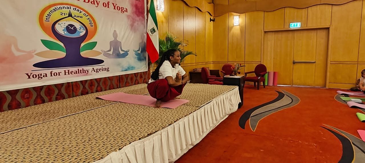 Embassy of India, Malabo celebrated the 12th International Day of Yoga at Bisila Palace, Malabo on 21 June, 2026 with Indian diaspora and friends of India.