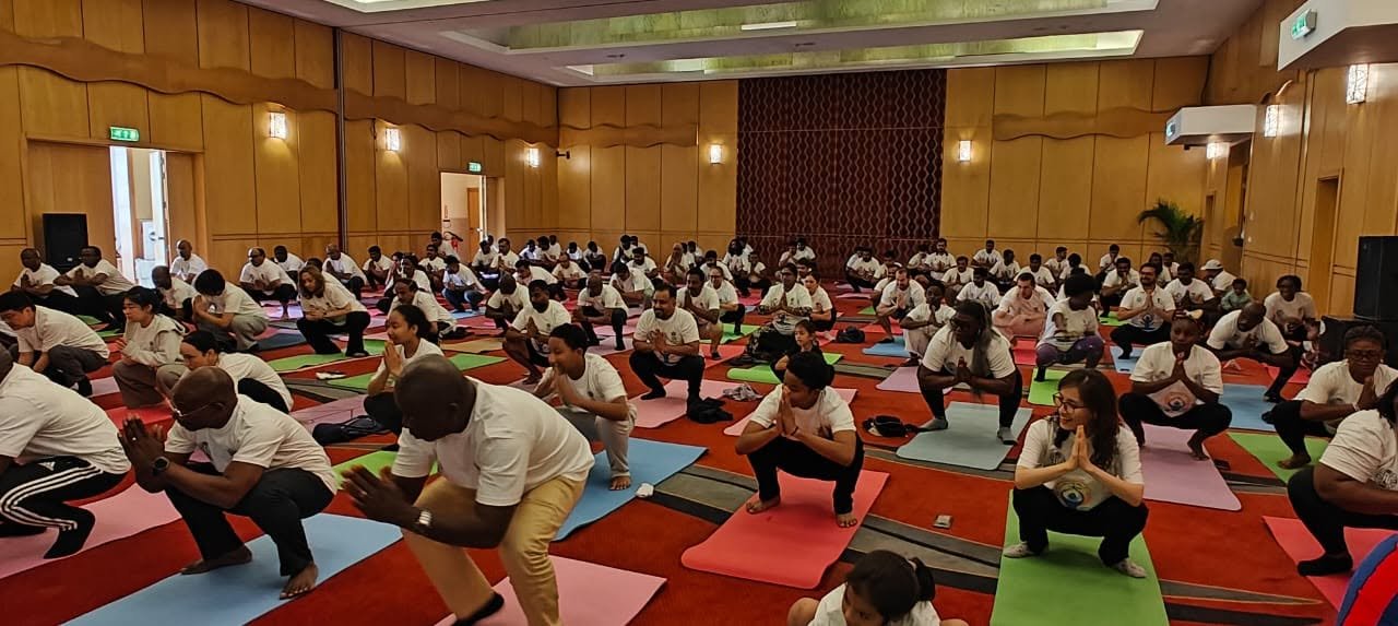 Embassy of India, Malabo celebrated the 12th International Day of Yoga at Bisila Palace, Malabo on 21 June, 2026 with Indian diaspora and friends of India.