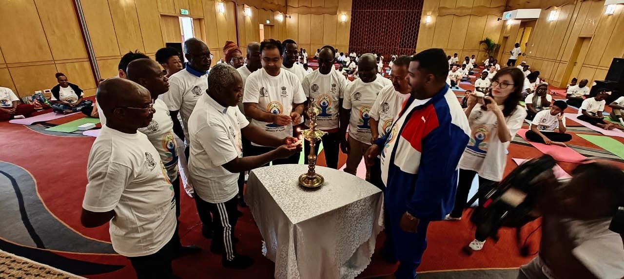 Embassy of India, Malabo celebrated the 12th International Day of Yoga at Bisila Palace, Malabo on 21 June, 2026 with Indian diaspora and friends of India.