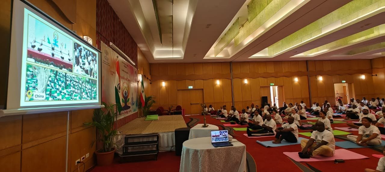 Embassy of India, Malabo celebrated the 12th International Day of Yoga at Bisila Palace, Malabo on 21 June, 2026 with Indian diaspora and friends of India.