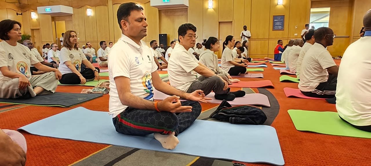 Embassy of India, Malabo celebrated the 12th International Day of Yoga at Bisila Palace, Malabo on 21 June, 2026 with Indian diaspora and friends of India.